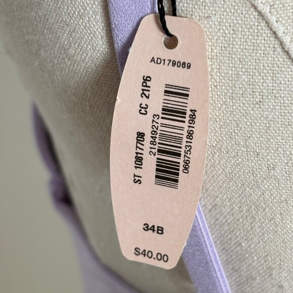 NWT Victoria's Secret Body by Victoria wireless lilac bra, 34B - Picture 9 of 10